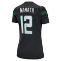 Custom #12 Black NYJ Football Shirt Top