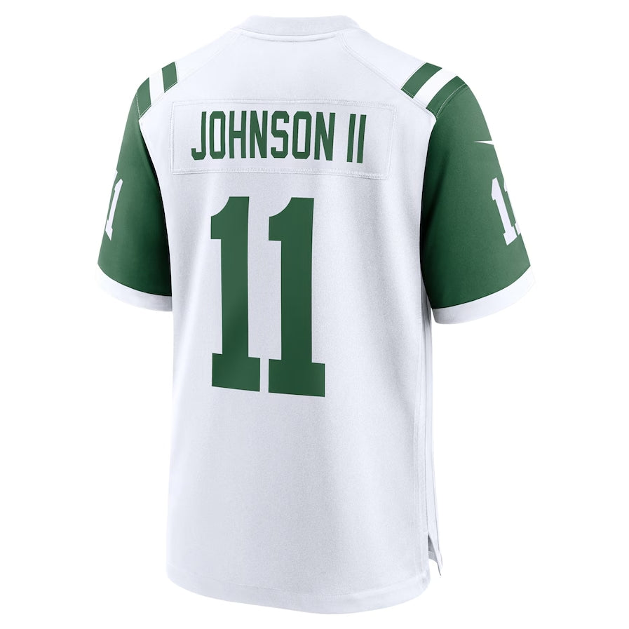 Custom #11 White NYJ Football Shirt Top