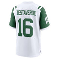 Custom #16 White NYJ Football Shirt Top