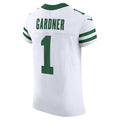 Custom #1 White NYJ Football Shirt Top