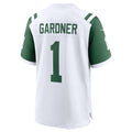 Custom #1 White NYJ Football Shirt Top