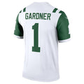 Custom #1 White NYJ Football Shirt Top