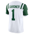 Custom #1 White NYJ Football Shirt Top