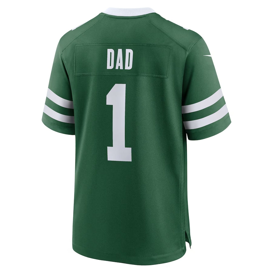 Custom #1 Green NYJ Football Shirt Top
