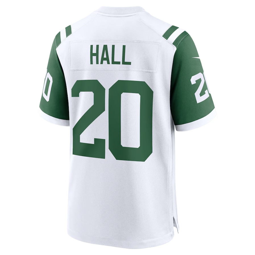 Custom #20 White NYJ Football Shirt Top
