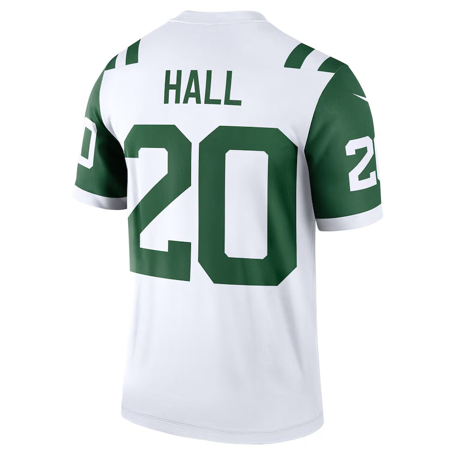 Custom #20 White NYJ Football Shirt Top