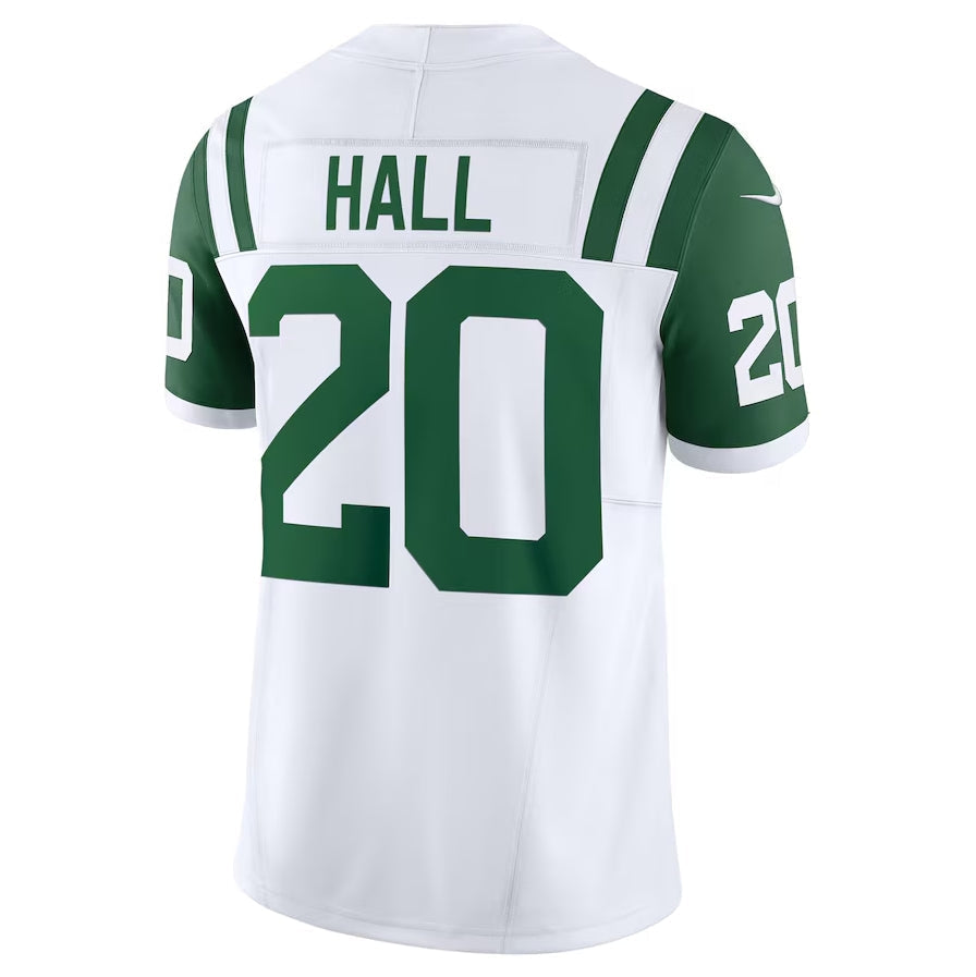 Custom #20 White NYJ Football Shirt Top