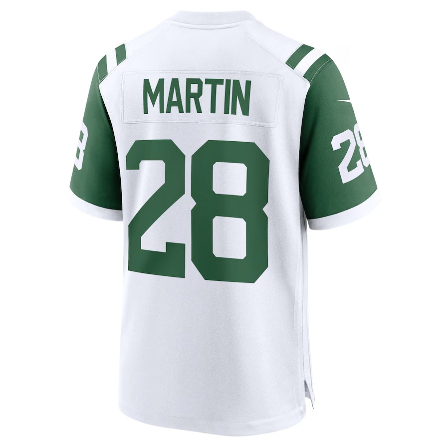 Custom #28 White NYJ Football Shirt Top