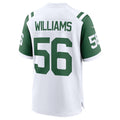 Custom #56 White NYJ Football Shirt Top