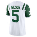Custom #5 White NYJ Football Shirt Top