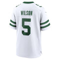 Custom #5 White NYJ Football Shirt Top
