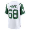 Custom #68 White NYJ Football Shirt Top