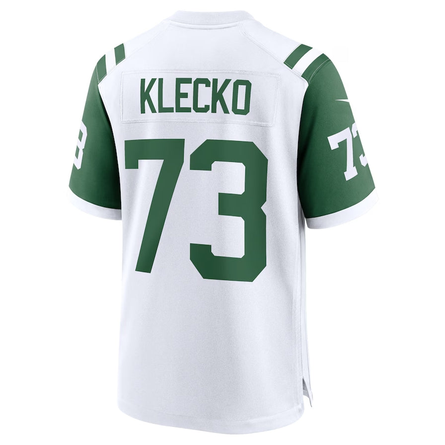 Custom #73 White NYJ Football Shirt Top