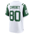 Custom #80 White NYJ Football Shirt Top