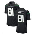 Custom #81 Black NYJ Football Shirt Top