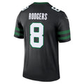 Custom #8 Black NYJ Football Shirt Top