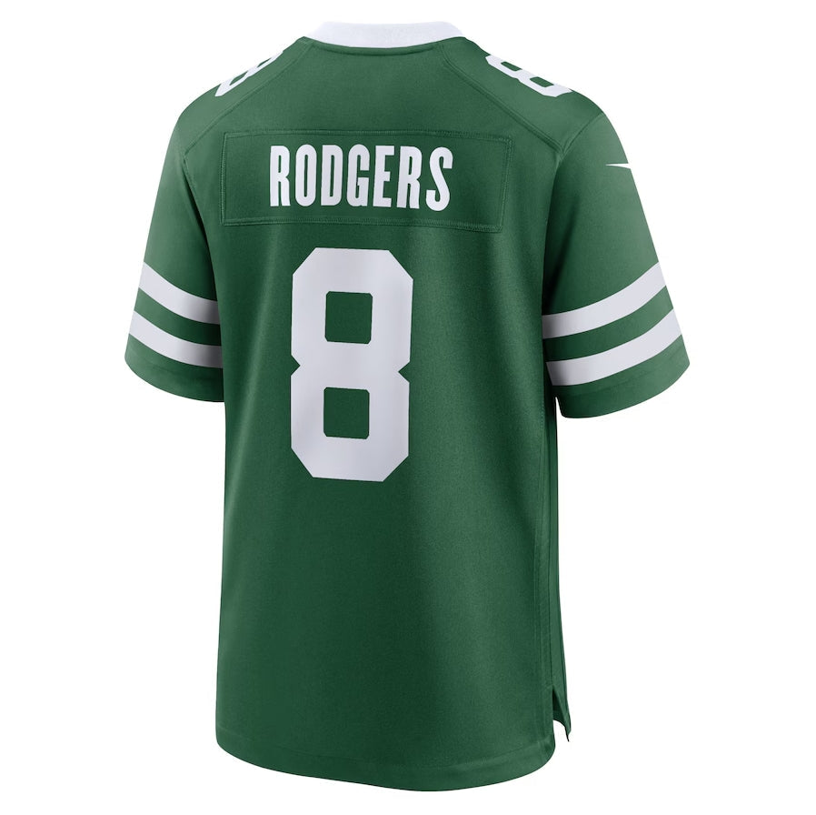 Custom #8 Green NYJ Football Shirt Top