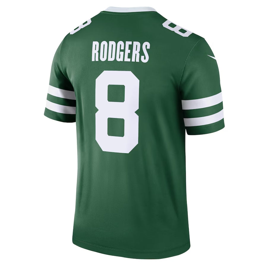 Custom #8 Green NYJ Football Shirt Top