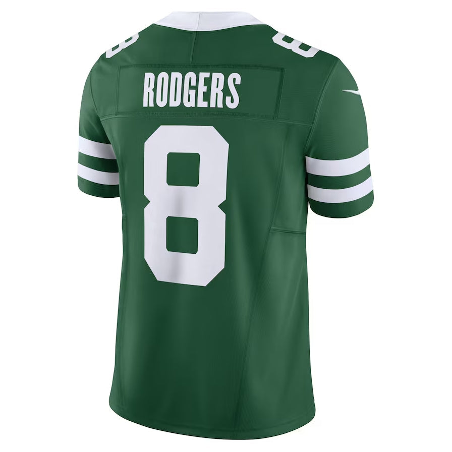 Custom #8 Green NYJ Football Shirt Top