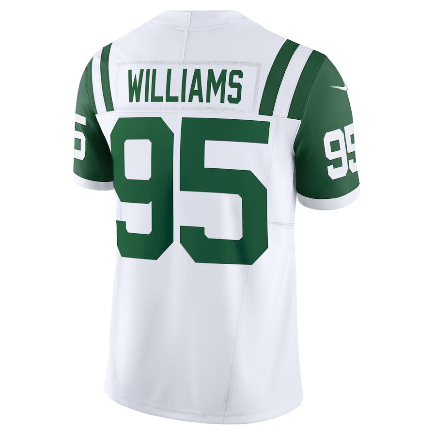 Custom #95 White NYJ Football Shirt Top