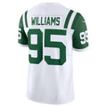 Custom #95 White NYJ Football Shirt Top