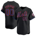 Custom Black NYM Baseball Shirt Top