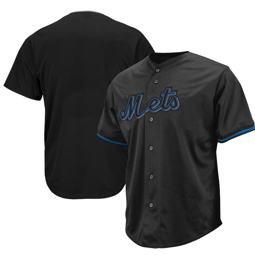 Custom Black NYM Baseball Shirt Top