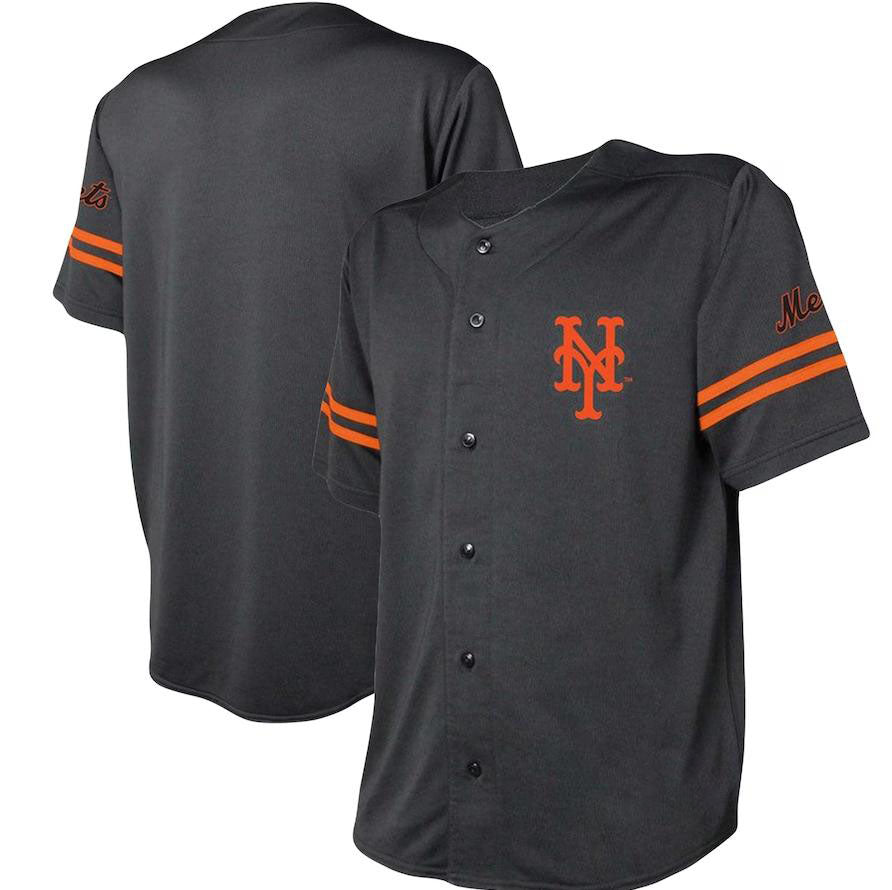 Custom Black NYM Baseball Shirt Top