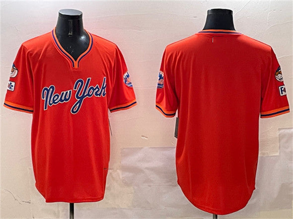 Custom Orange 2025 NYM Baseball Shirt Top