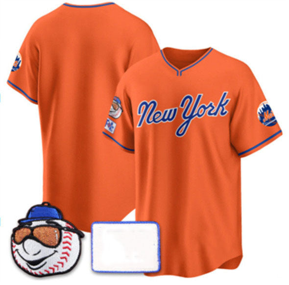 Custom Orange 2025 NYM Baseball Shirt Top