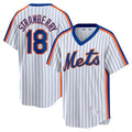 Custom #18 White NYM Baseball Shirt Top