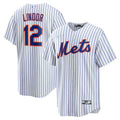 Custom #12 White NYM Baseball Shirt Top