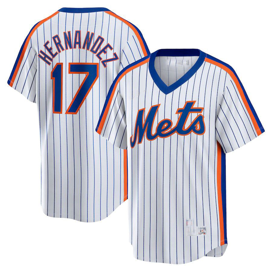 Custom #17 White NYM Baseball Shirt Top