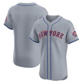 Custom Gray NYM Baseball Shirt Top
