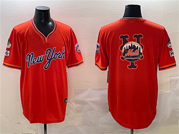 Custom Orange 2025 NYM Baseball Shirt Top