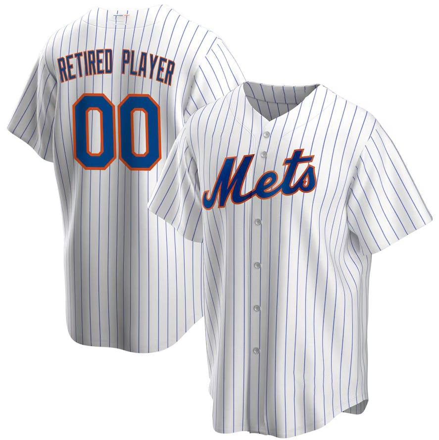 Custom White NYM Baseball Shirt Top
