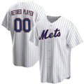 Custom White NYM Baseball Shirt Top