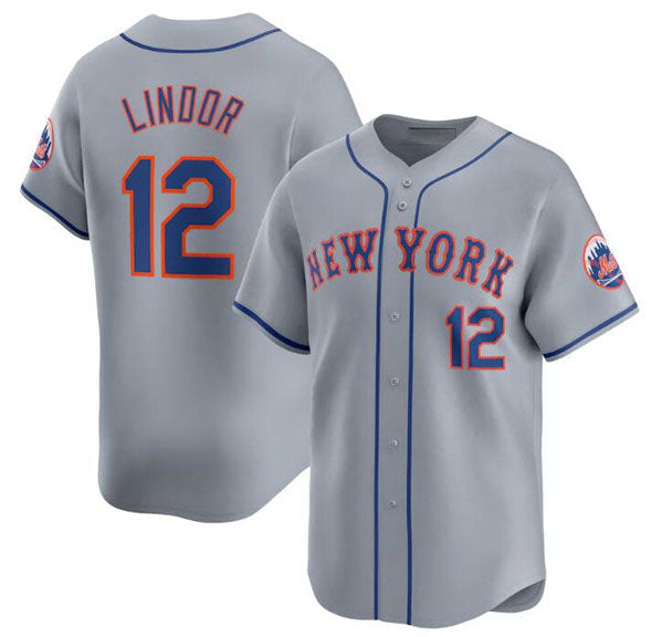 Custom #12 Gray 2024 NYM Baseball Shirt Top