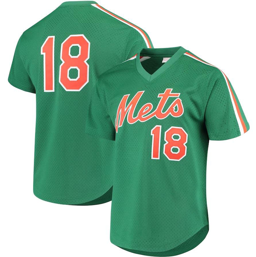 Custom #18 Green NYM Baseball Shirt Top