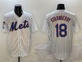 Custom #18 White 2025 NYM Baseball Shirt Top