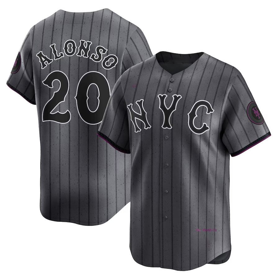 Custom #20 2024 City Connect NYM Baseball Shirt Top