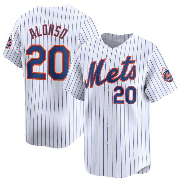Custom #20 White 2024 NYM Baseball Shirt Top