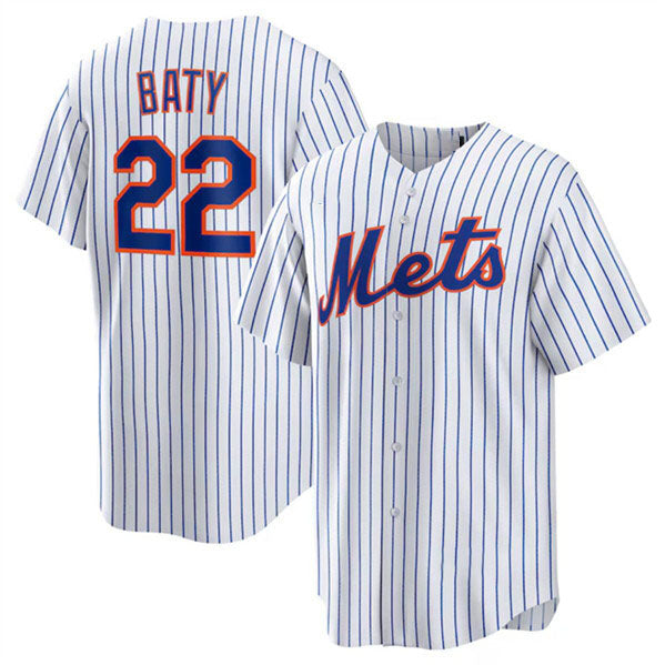 Custom #22 White NYM Baseball Shirt Top