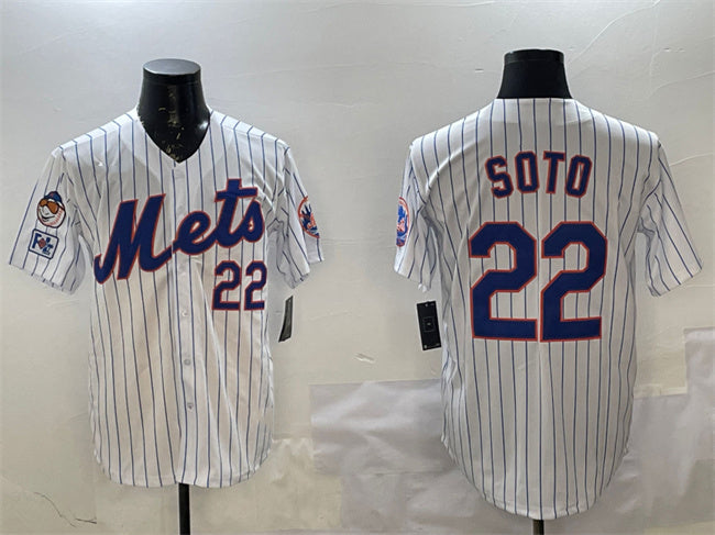 Custom #22 White 2025 NYM Baseball Shirt Top