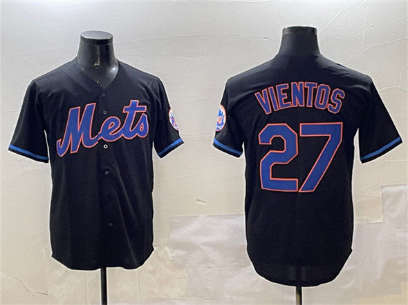 Custom #27 Black NYM Baseball Shirt Top