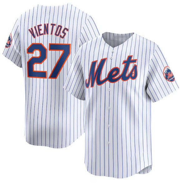 Custom #27 White 2024 NYM Baseball Shirt Top