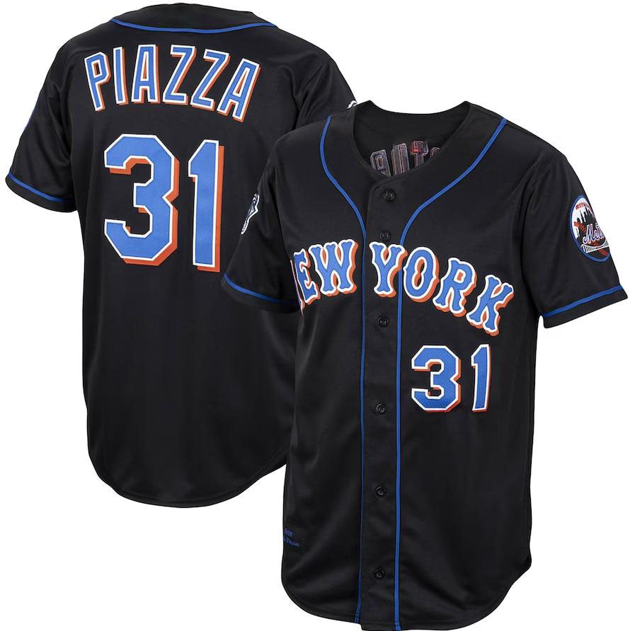 Custom #31 Black 2000 NYM Baseball Shirt Top
