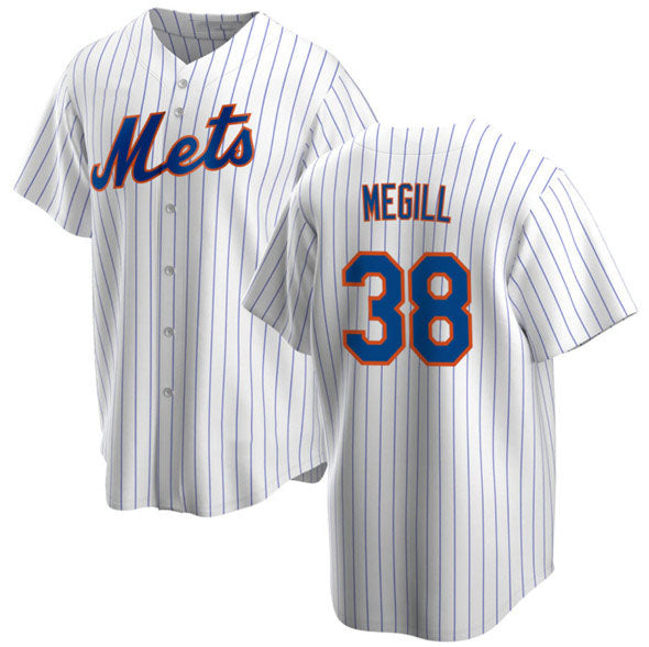Custom #38 White NYM Baseball Shirt Top