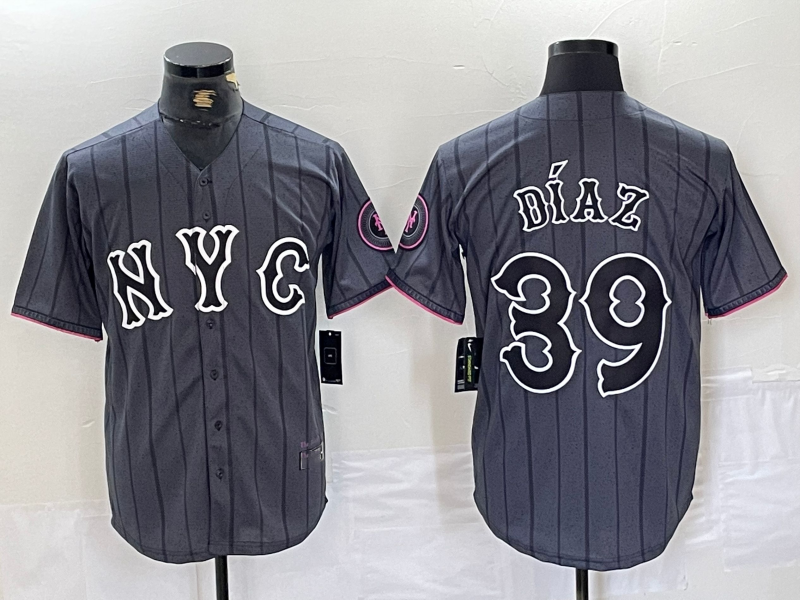 Custom #39 Gray 2024 City Connect NYM Baseball Shirt Top