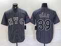 Custom #39 Gray 2024 City Connect NYM Baseball Shirt Top